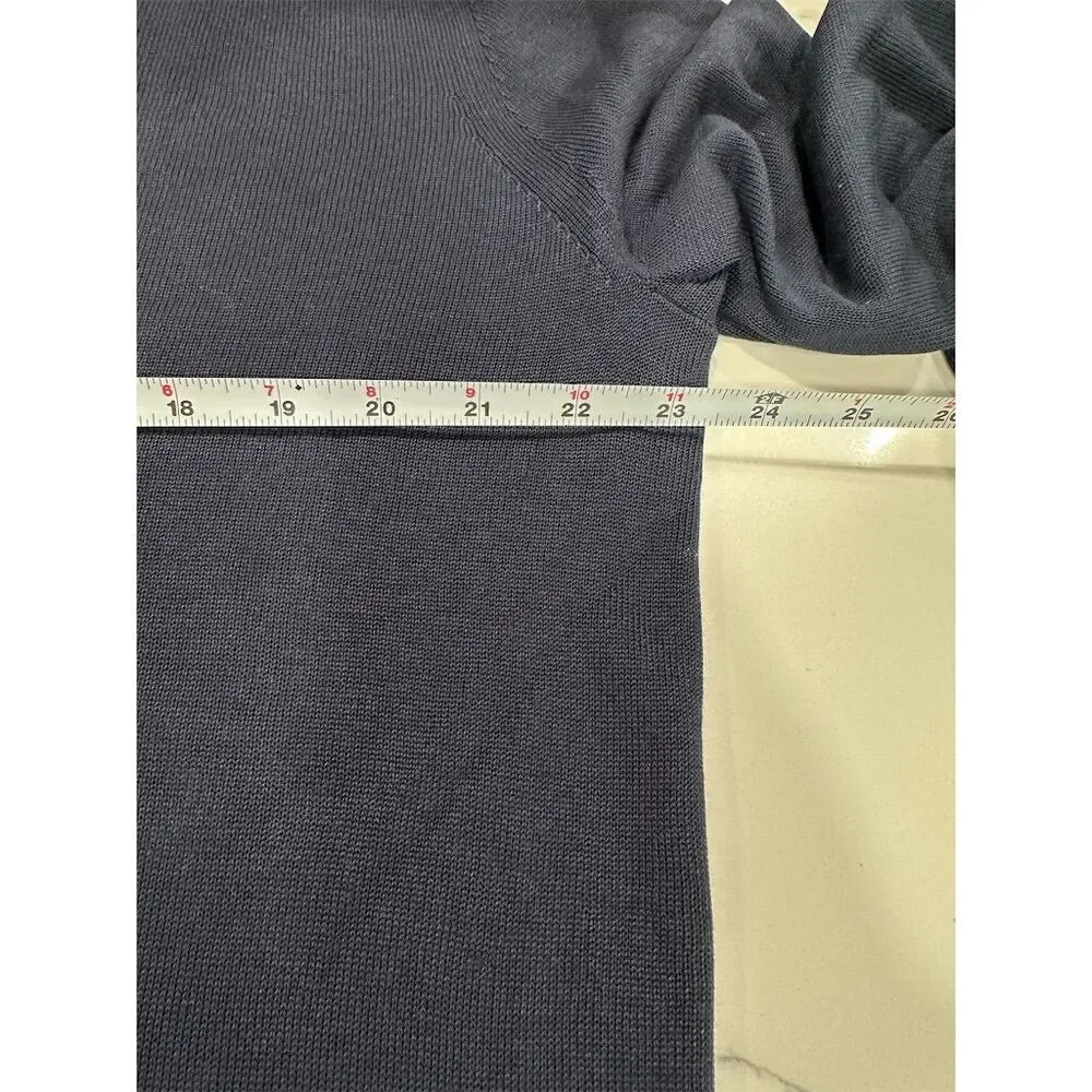 Banana Republic Men’s Sz L silk cashmere Navy V-Neck Pullover Sweater AK95‎